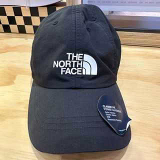 แท้💯ป้ายห้อย THE NORTH FACE หมวกแก๊ปดำสกรีนโลโก้ขาว รุ่น HORIZON HAT สี TNF BLACK