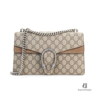 GUCCI DIONYSUS SMALL BROWN GG SUPREME MONOGRAM SHW