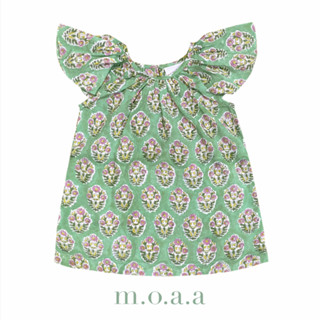 Mahila Girl Dress in Matcha | Moaa Collection