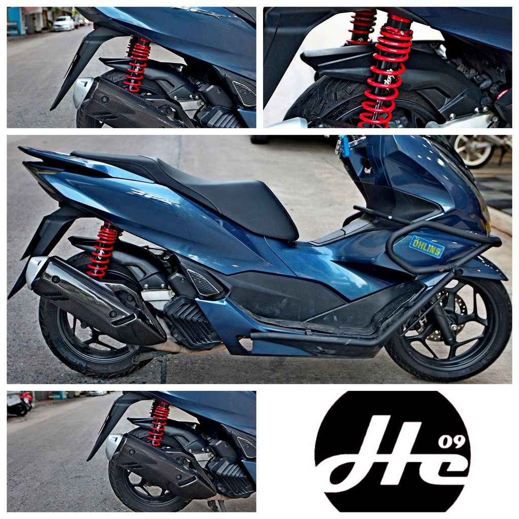 บังโคลนในสีดำด้าน PCX 160 ADV160 CLICK 160 งาน ABS