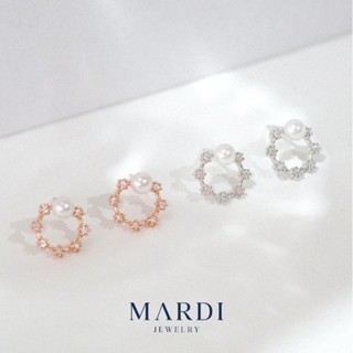 Mardi Jewelry Olivia Pearl Earrings ต่างหูเงินแท้ 925 ต่างหูมุก