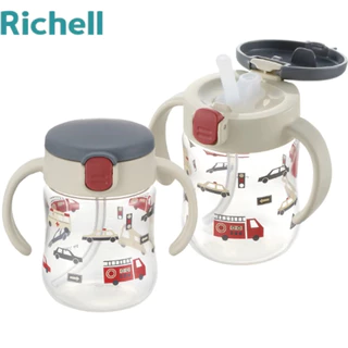 Richell(ริเชล)TLI แก้วน้ำพร้อมหลอดดูด Straw Mug สเต็ป 2 หลอดสุญญากาศกันสำลัก ขนาด 200ml
