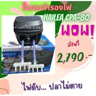 ไฟดับช่วยได้ ปั๊มลม💥Hailea Cpa-80 #สำรองไฟได้ เวลาไฟดับแบตเตอรี่ทำงานต่อเอง8-10ชั่วโมงใช้ให้อ๊อกซิเจนปลาใส่ตู้ปลา บ่อปลา