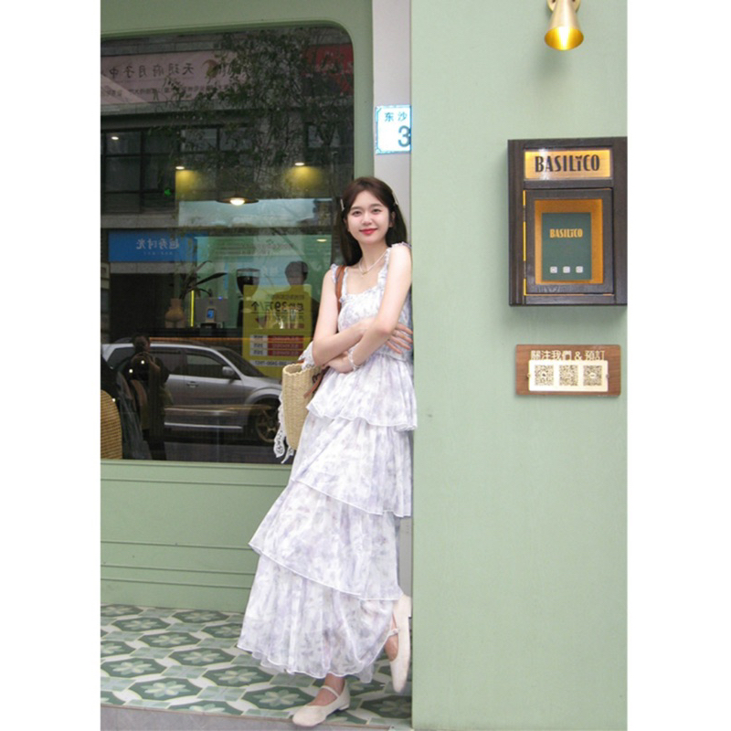 Darlene Violet Dress เดรสยาวผ้าชีฟอง