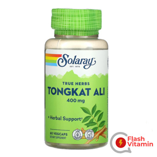 &lt; Lot ใหม่ EXP 2026 &gt; Solaray, Tongkat Ali, 400 mg, 60 แคปซูล / ตงกัตอาลี รากปลาไหลเผือก บำรุงสุขภาพเพศชาย