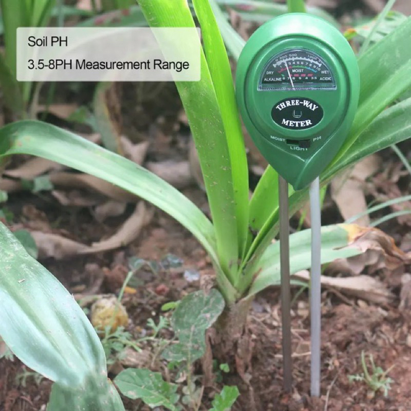 🔥3in1🔥 เครื่องวัดค่าดิน PH ความชื้นในดิน วัดแสง อุปกรณ์วัดค่าในดิน 3Way Soil PH meter