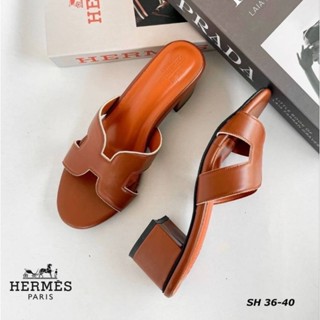 เช็คของก่อนสั่ง สูง 2 นิ้ว รองเท้า Hermes ส้นสูง Hermes ส้นสูงทรงสวม