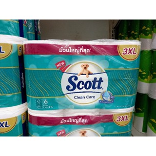 Scott สก๊อตต์ คลีนแคร์ 3XLหนานุ่ม 3ชั้น ม้วนใหญ่ที่สุด ปริมาณ 6ม้วน