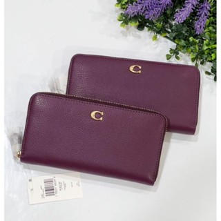 💜💜กระเป๋าสตางค์ใบยาว มีซิป NEW COACH Accordion Zip Walletขนาด 19cm