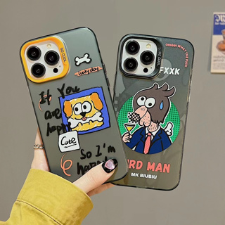 💖New 💖iPhone 14 13 12 11 Pro Max เคส for เคสไอโฟน11 เนื้อฝ้า บางเบาพกพาง่าย การ์ตูน ขอบตรง Case