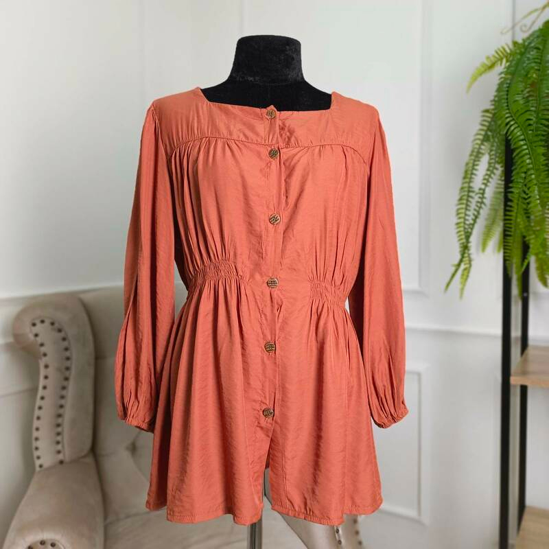 เสื้อมุสลิมสม็อคเอว ผ้าคอตตอนนิ่มดีไซน์สวยเก๋เหมาะกับผญอิสลาม มีสไตล์น่ารักสดใส DE30วาริสมุสลิม