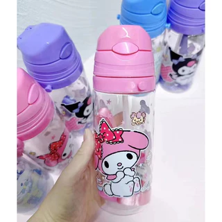 ขวดน้ําเด็ก พิมพ์ลายการ์ตูน พร้อมเชือก ขนาด 350/500 มล.