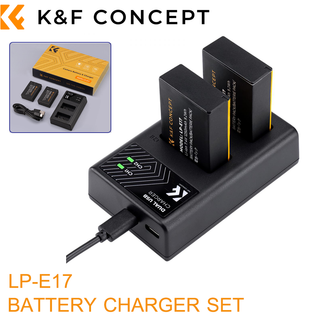 K&amp;F CONCEPT LP-E17 battery and LP-E17 battery charger kit สำหรับกล้อง Canon