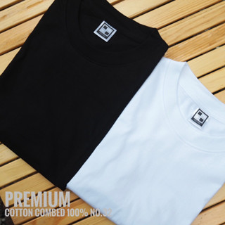 เสื้อยืด เสื้อคอกลม SQUARE premium cotton combed 100% no.32