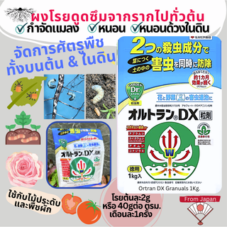 เตรียมส่งนาน🌿ผงโรยกำจัดแมลง ทั้งบนต้นและในดิน Ortran DX granules Insecticide 1Kg. สำหรับดอกไม้และพืชผัก