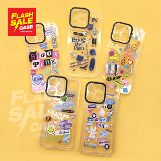 I7+/I11/IXr/I13/I13Pro max/I14Pro max Samsung S23Ultra เคสมือถือนิ่ม TPU ใสกันเลนส์กล้องนูนพิมพ์ลาย สวยงาม