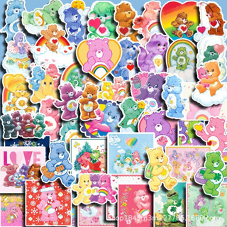 สติ๊กเกอร์แคร์แบร์ หมีแคร์แบร์  ติดแน่น ติดของใช้ ของเล่นเด็ก 50ชิ้น สติ๊กเกอร์