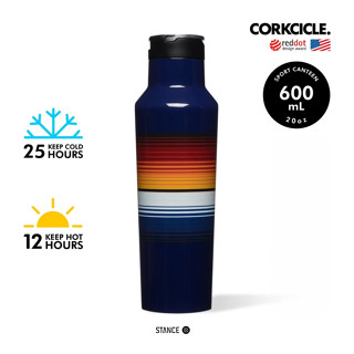 CORKCICLE :ขวดสแตนเลสสูญญากาศ3ชั้นความเย็นได้นานถึง25ชม.ความร้อนได้12ชม.600ML SPORT CANTEEN - STANCE - CURRAN 20OZ