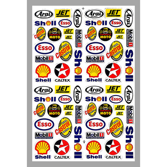 สติกเกอร์ Team Castrol Shell CALTEX Racing (สีน้าเงิน) สติกเกอร์แต่งรถ สำหรับรถมอเตอร์ไซค์ รถยนต์ หมวกกันน็อค Sticker - รูปที่ 2