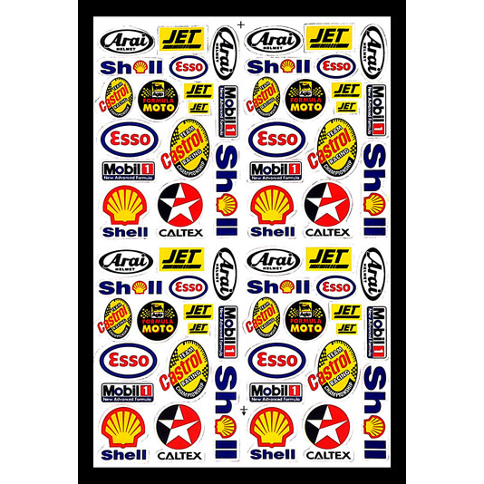 สติกเกอร์ Team Castrol Shell CALTEX Racing (สีน้าเงิน) สติกเกอร์แต่งรถ สำหรับรถมอเตอร์ไซค์ รถยนต์ หมวกกันน็อค Sticker - รูปที่ 3