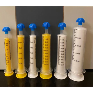 ไซริงค์ป้อนอาหาร / ยา หลากสีแบบใช้ซ้ำได้ พร้อมฝาครอบ Colored Reusable Oral Syringes with Tip Cap จากอเมริกา ราคาต่อชิ้น