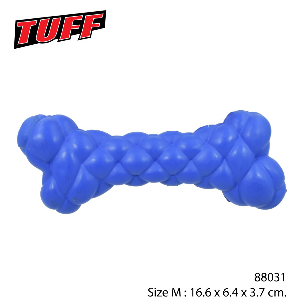 TUFF Rubber Dog Toy ของเล่นสุนัข ของเล่นดัมเบลยาง กระดูกยาง บีบมีเสียง สำหรับสุนัขทุกสายพันธุ์ Size M (Dummbell / Bone) ราคา ถูกที่สุด ดีลบีเคเค แกลเลอรีภาพที่ 5