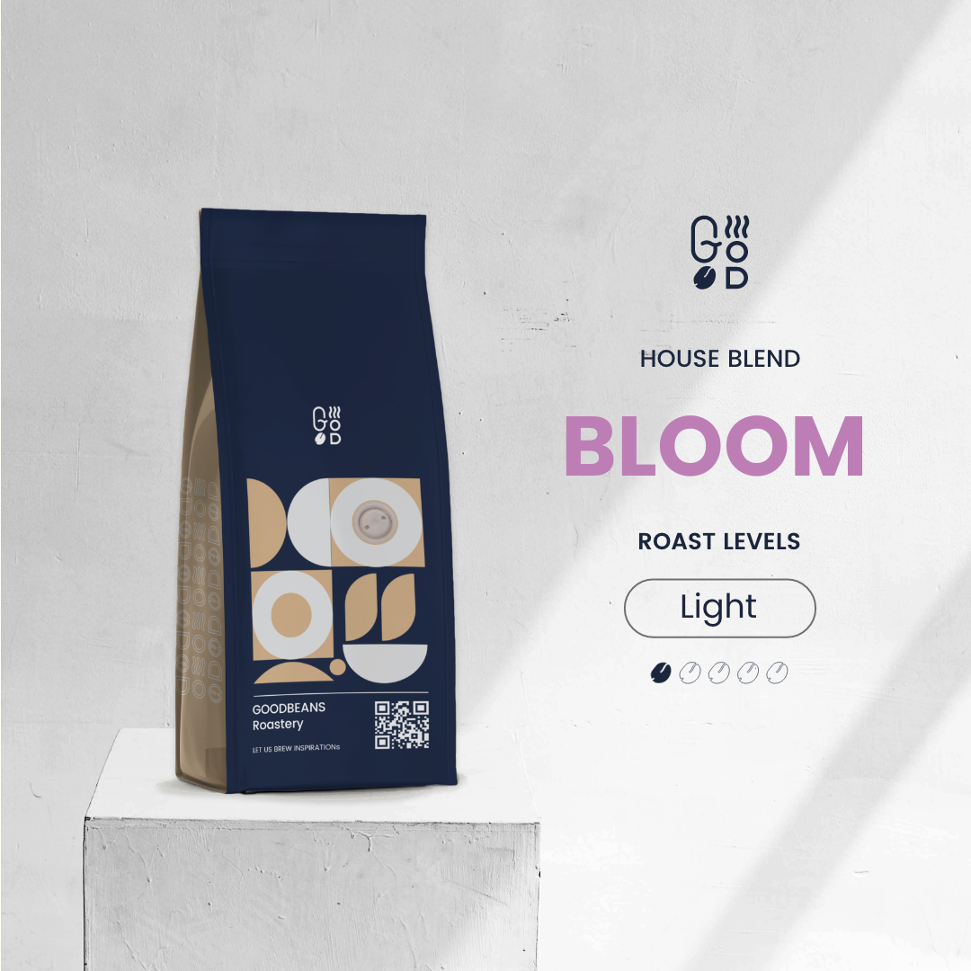 GOODBEANS BLOOM - เมล็ดกาแฟ House Blend คั่วอ่อนค่อนกลาง