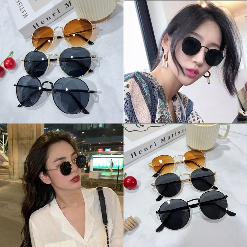 แว่นตากันแดด uv400 กรอบโลหะ 🇹🇭 ทรงหยดน้ำ  แว่นตาเท่ [[พร้อมส่ง]]