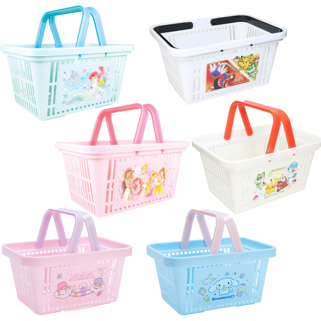 ตะกร้า วางซ้อนได้ ลายเจ้าหญิง Disney Princess Ariel ลิขสิทธิ์แท้ Cinnamoroll ตะกร้าน่ารัก ตะกร้าของเล่น