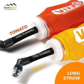 ขวดน้ำนิ่มหลอดยาว VING SOFT FLASK 500 ML  ปากขวดกว้าง ใส่น้ำแข็งได้  ผิวด้านนอกเคลือบกันลื่น หยิบได้ง่ายเมื่อเปียกน้ำ