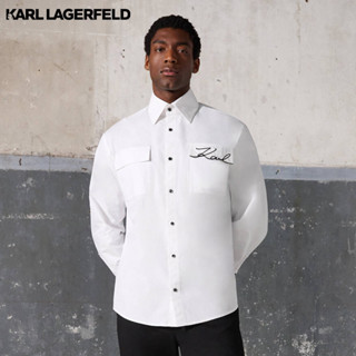 KARL LAGERFELD - KARL SIGNATURE SHIRT HANDPICKED BY HUN KIM 235M1606 เสื้อเชิ้ต