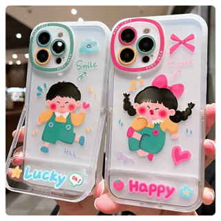 🎁ส่งของขวัญ🎁นางแบบคู่ เคสไอโฟน 14Pro max แฟชั่น เด็กผู้ชาย สาว เคส for iPhone 11 12 13 14 12Pro 13Pro max case