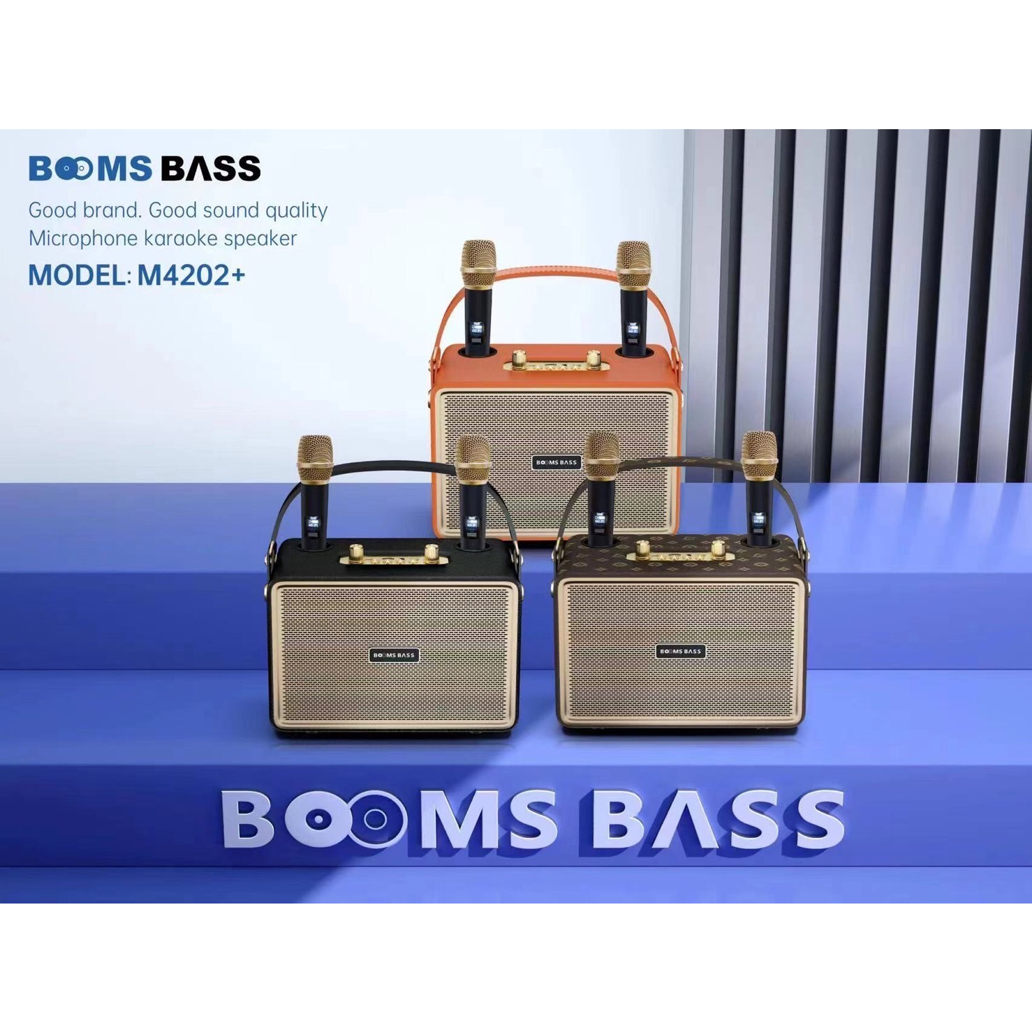 ลำโพงพกพาบลูทูธ Booms bass รุ่น M4202+ (คละสี)