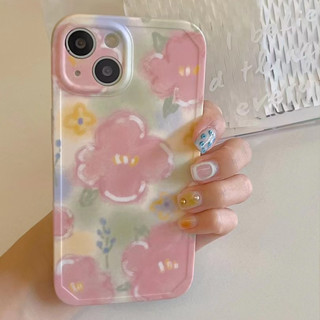 🎁ส่งของขวัญ🎁เคสไอโฟน สำหรับ 11 14 for iPhone Case 13 12 Pro Max  น่ารัก เรียบง่าย ดอกไม้ กันกระแทก เคสนิ่ม เคสโทรศัพท์