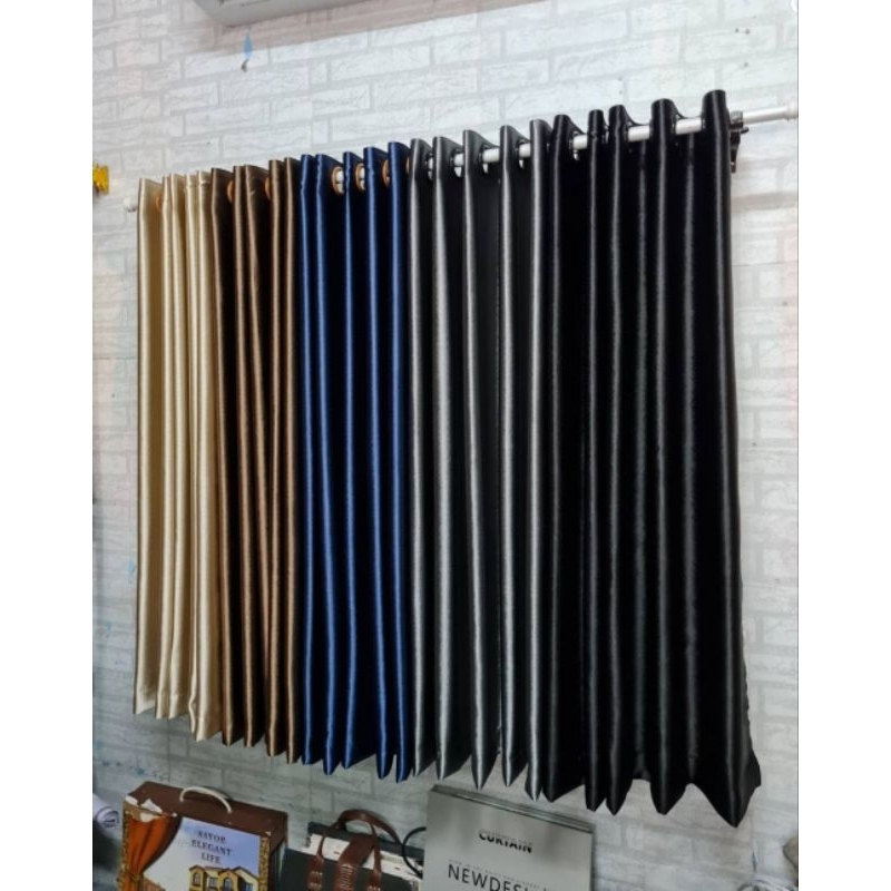 ม่านทึบกันแสงสีเข้ม ราคา 75บาทเนื้อหนากันแสง 95% ม่านโปร่ง