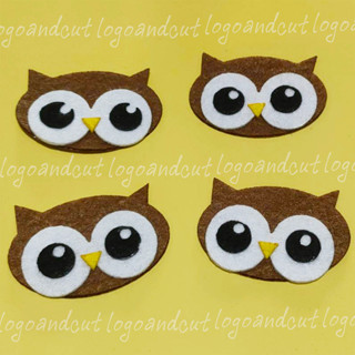 ตัวรีดการ์ตูน นกฮูก cute owl ติดเสื้อ ติดหมวก กระเป๋า มีขนาด 5 เซนติเมตร