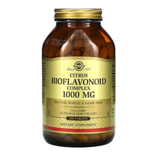 SOLGAR Citrus Bioflavonoids complex 1000mg 250 เม็ด เสริมภูมิคุ้มกัน สุขภาพหลอดเลือด หูอื้อ