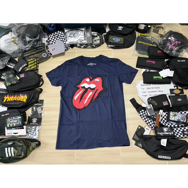 เสื้อวง The Rolling Stones สีกรม ของแท้มือ1 size M