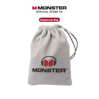 ถุงผ้าใส่หูฟัง ถุงผ้ากำมะหยี่ Monster Earphone Bag Compatible for Earphone Earbuds with Edifier Logo