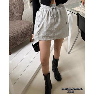 🇰🇷New🇰🇷  Korea cargo skirt กระโปรงผ้าร่มคาร์โก้ รุ่นใหม่กระเป๋าข้างเก๋ๆเลย ซับในเป็นกางเกงค่า ใส่สบาย เอวรูดอย่างดี