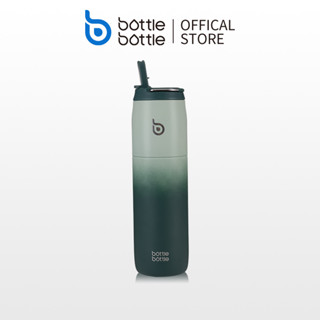 BOTTLE BOTTLE ขวดน้ํา 900ml สแตนเลสเก็บความเย็นถ้วยเก็บอุณหภูมิแบบพกพากระติกเก็บความเย็นสูญญากาศมีหลอดในตัว ใช้สําหรับการออกกํลังกายกีฬากลางแจ้ง