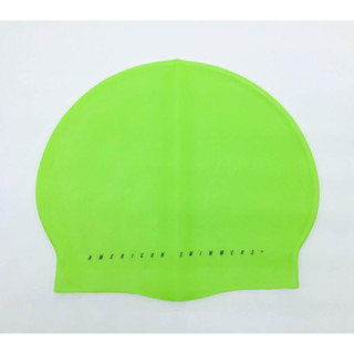 American Swimmers : ASWGRN* หมวกว่ายน้ำ Professional Silicone Swim Cap Green