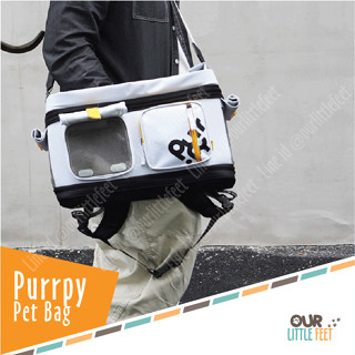 กระเป๋าเป้ใส่แมว Purry สะพายไหล่ได้ ระบายอากาศ