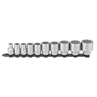 Stahlwille 1/2" ชุดบ๊อกซ์ Socket Set with Rail 12918/10-50