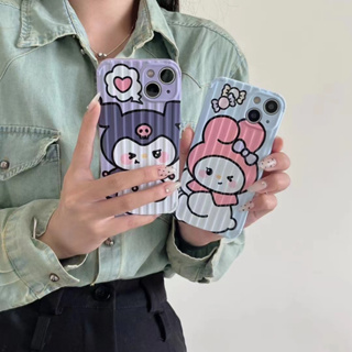 💕พร้อมส่ง💕iPhone 14 13 12 11 Pro Max เคส for เคสไอโฟน11 น่ารัก บางเบาพกพาง่าย การ์ตูน Kuromi ลวดลาย เรียบง่าย Case