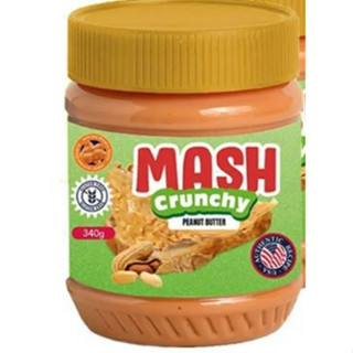 Mash Crunchy Peanut Butter (เนยถั่วคลีน ทาขนมปัง ชนิดบดหยาบ) 340g