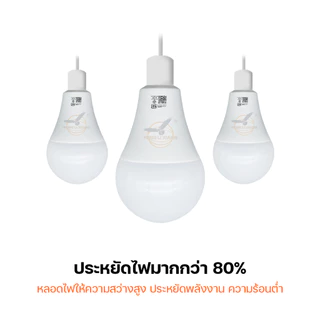 หลอดไฟ LED แสงไฟสีขาว แสงวอร์ม ทรงกลม ขั้ว E27 หลอดปิงปอง Bulb ไฟบ้าน LS 25W 18W 15W 13W 9W 7W 5W 3W