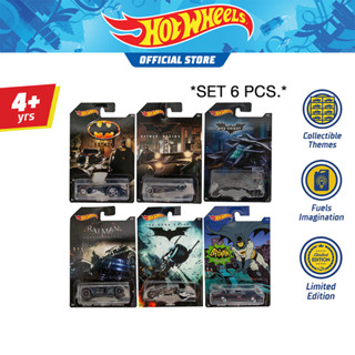 Hot Wheels Batman Batmobile DC scale 1:64 ฮอตวิล รถจำลองแบทแมน Set 6 คัน DFK69 CH