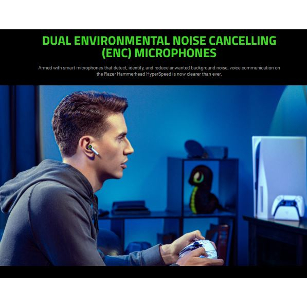 [โค้ด Shopee ลด 10%] Razer Hammerhead HyperSpeed Playstation Edition หูฟังไร้สาย ประกันศูนย์