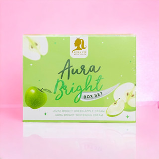 ครีมออร่าไบร์ท VIP Aura Bright Green Apple cream ออร่าไบร์ท ออร่าวีไอพี ครีมแอปเปิ้ลเขียว ครีมวีไอพีหน้า